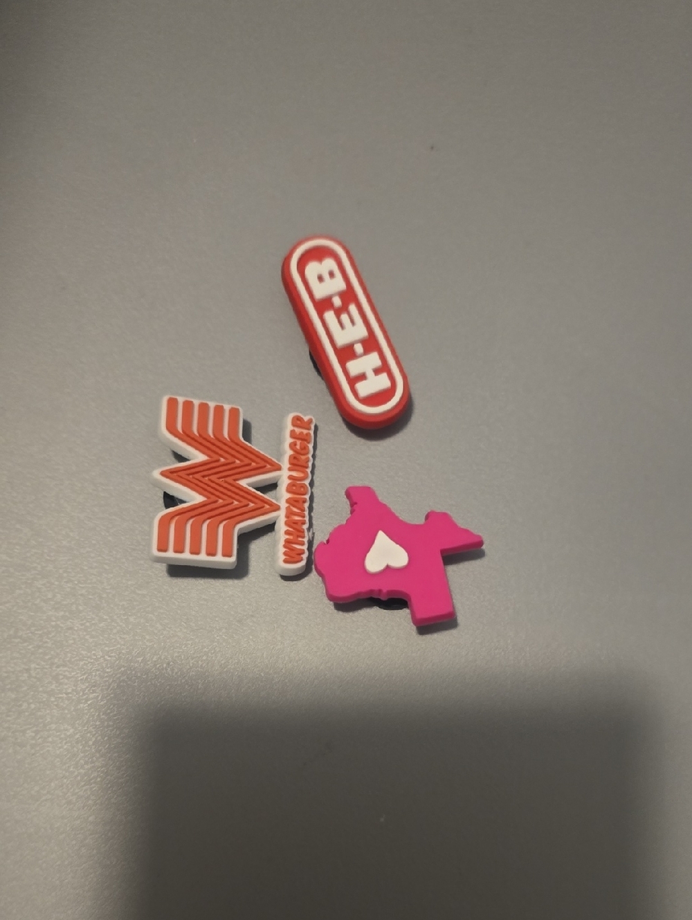 3-Pack Branded Charms - H-E-B, Whataburger & Pink Texas Heart